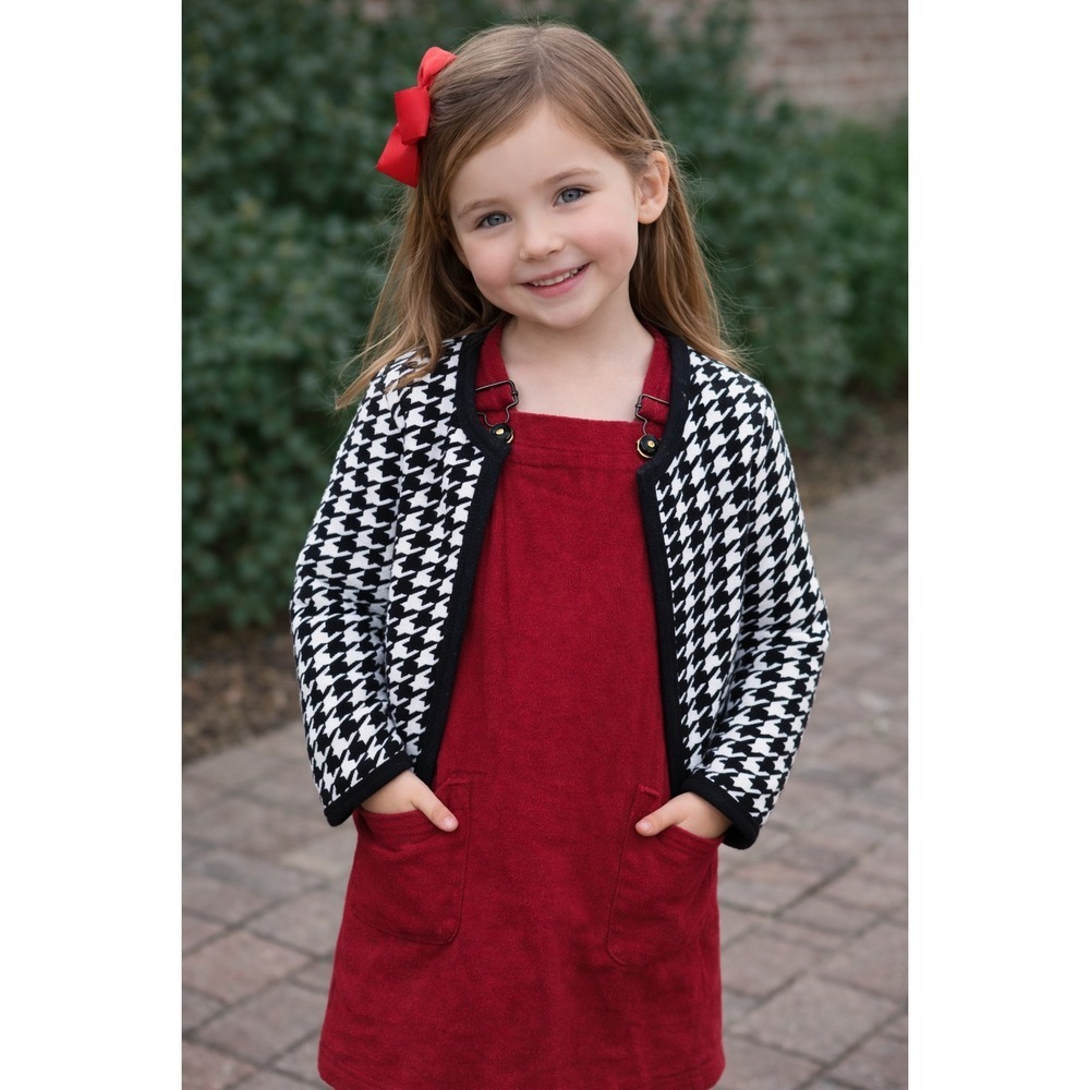 Shein Dress Girls Size 6 Maroon Corduroy Jumper Adjustable Straps With Jacket